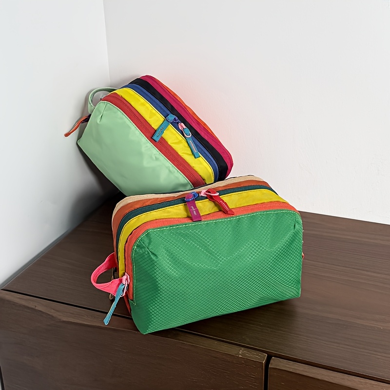 Beauty Bag   con Tre Scomparti Zip, Portatile e   per Trucco  , Articoli da Toeletta e Piccoli Oggetti