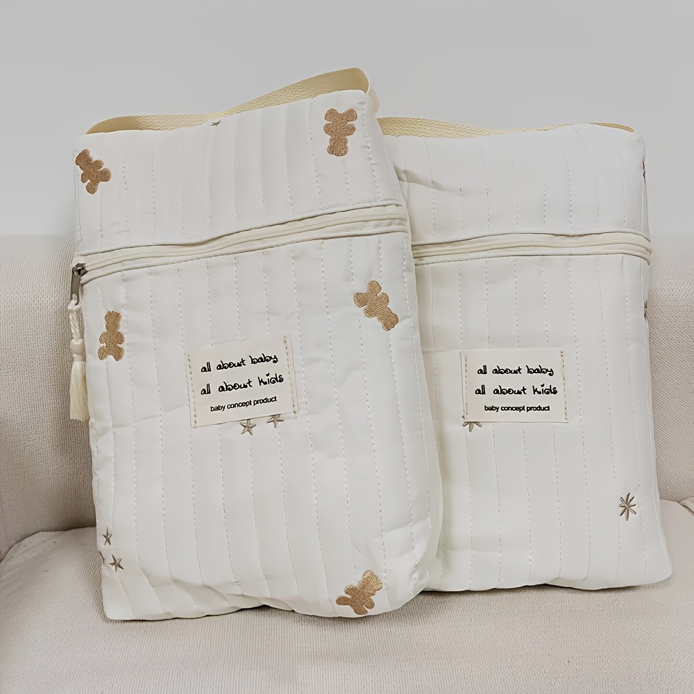 Multi-Functional Patchwork Diaper Organizer Bag