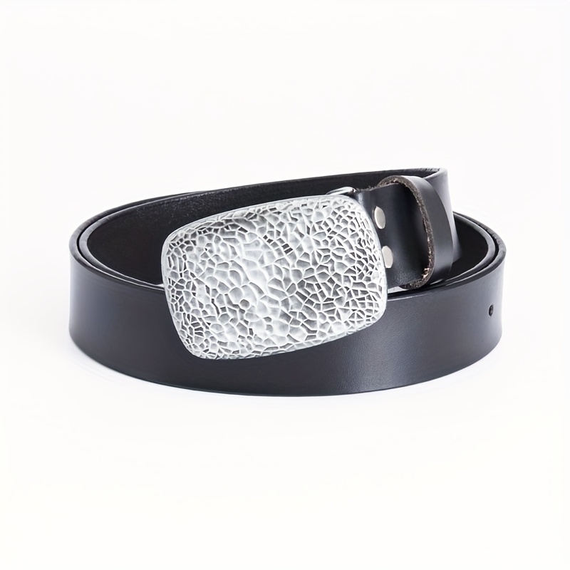 Gothic Snake Pattern Leather Belt Set with Replaceable Buckle - Unisex
