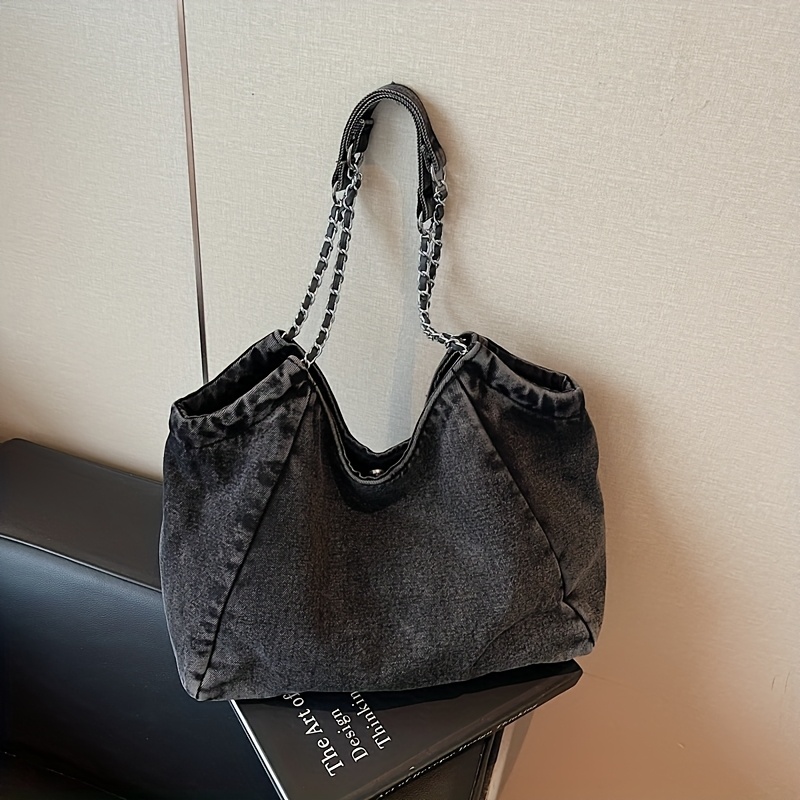 Women's Large Capacity Shoulder Bag With Ic Closure - Solid Color Casual Handbag, Durable &, Spacious For Everyday Use,,, Shopping - Handbag For Women