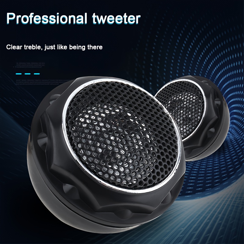 Temu – TEMU 2pcs 140w High-efficiency Mini Dome Tweeter Speakers, / Angled/ Surfing Ace Installation Panel, Suitable For Cars, Car Tweeter Speakers