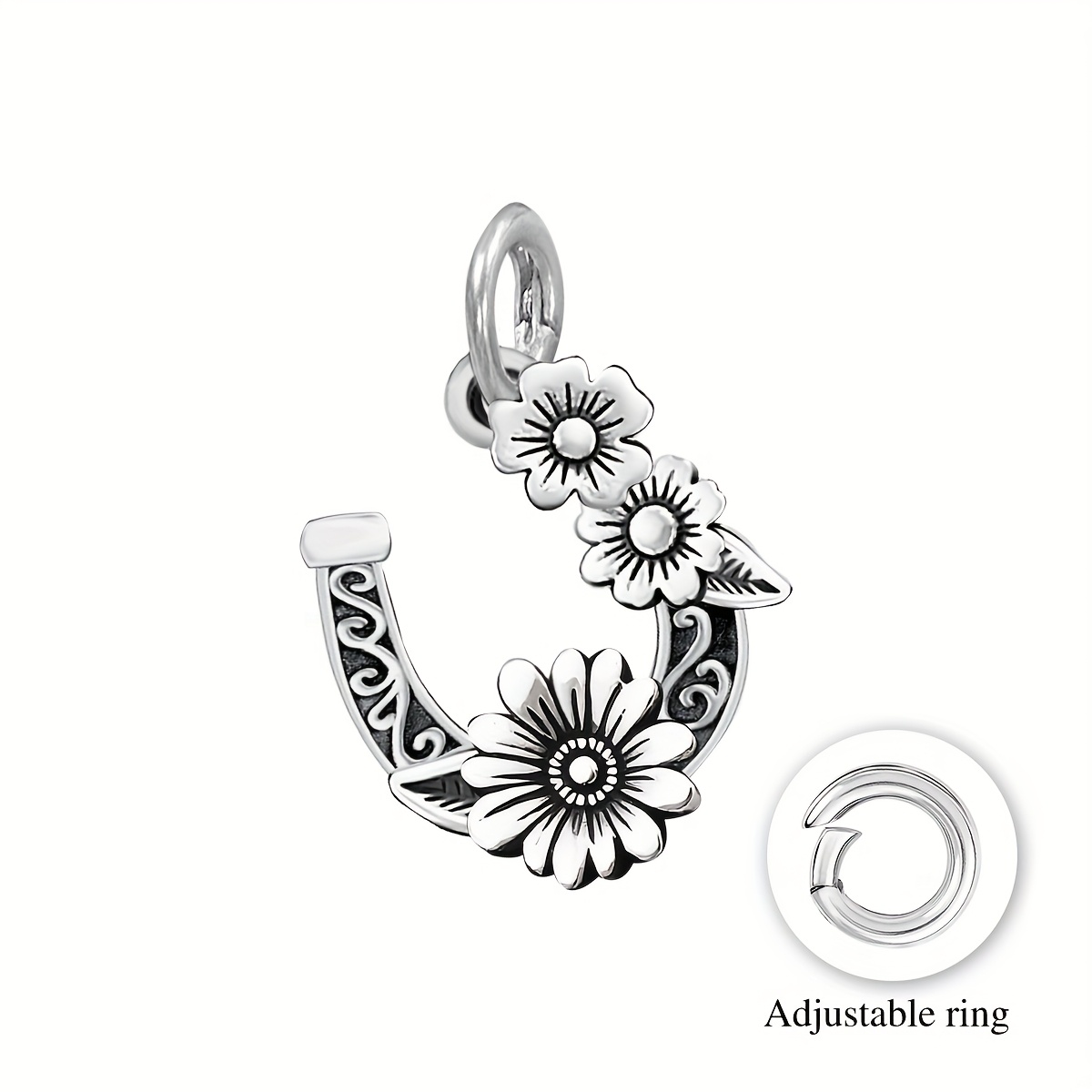 TEMU 1pc Diy Pendant, Vintage Pendant Suitable For Original Bracelets Or Bangle Necklaces, Jewelry Making Birthday Gift, Valentine's Day Gift, Gift, Christmas Gift For Women