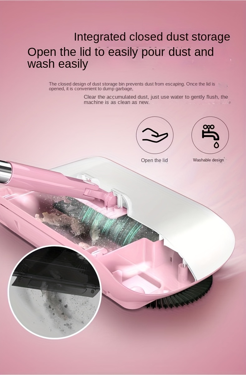 a manual sweeping machine for home use that combines sweeping and mopping in one featuring a broom and dustpan set a broom tool details 17