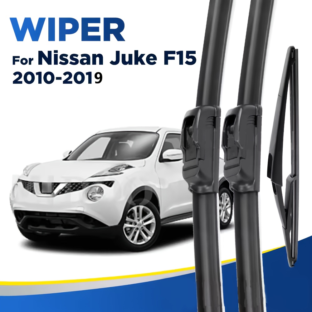 TEMU 1 Set Of Front And Rear Windshield Wiper Blades, Suitable For Juke F15 2010-2019 Accessories