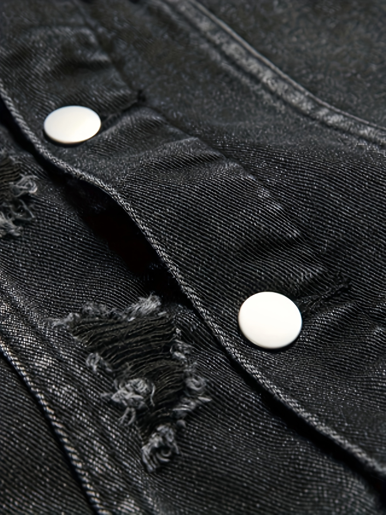 メンズ ヘビーデューティ フェイクデニムジャケット ク ボタンフロント