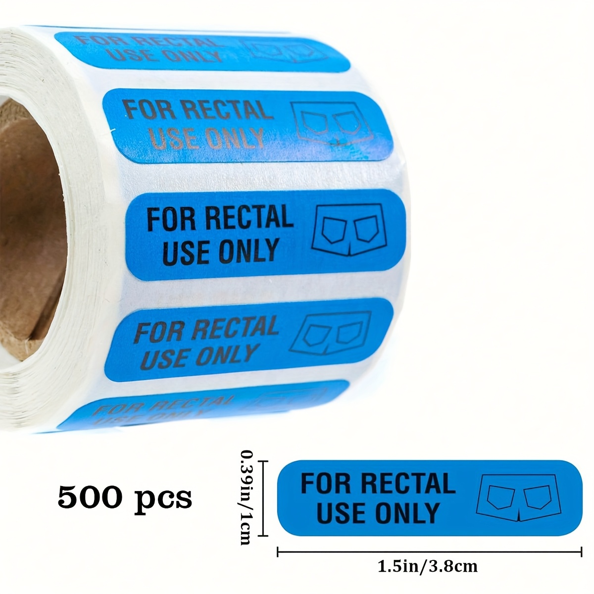 500 etiquetas autoadhesivas en rollo azul/naranja para oficina, hogar, almacenamiento y recordatorios. Etiquetas…: retailer-supplied image