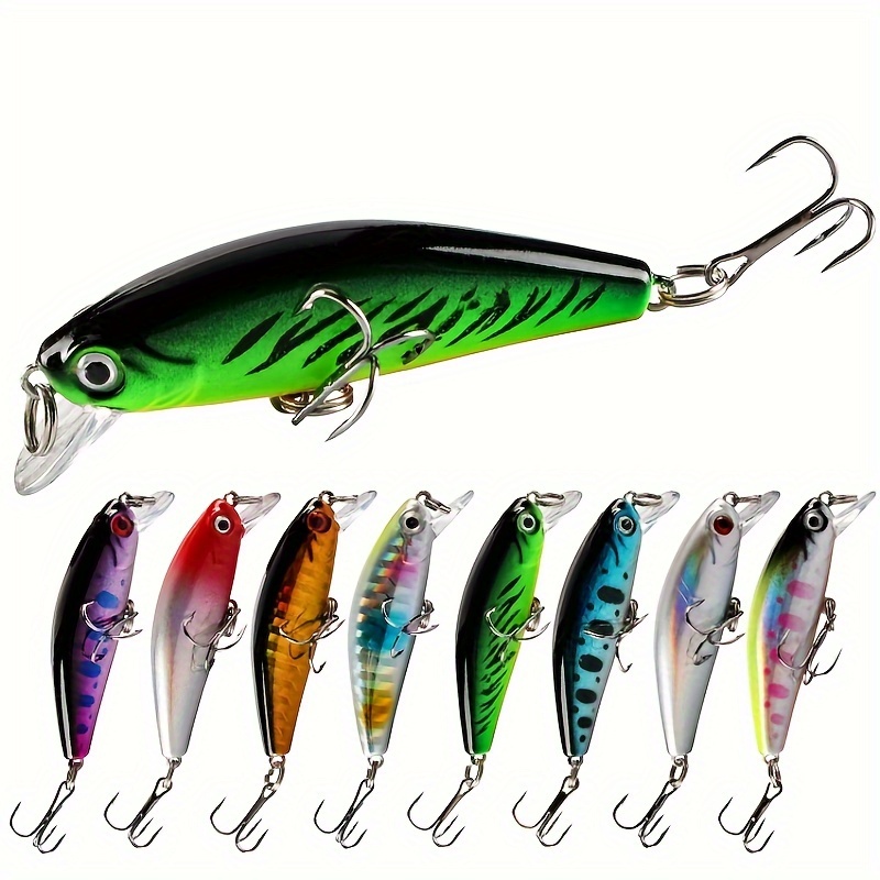  ODS Lure Slow Sinking Glide Bait with Fur Tail Lifelike  Fishing Tackle for Trout Shad Bass Musky (Color B) : Sports & Outdoors