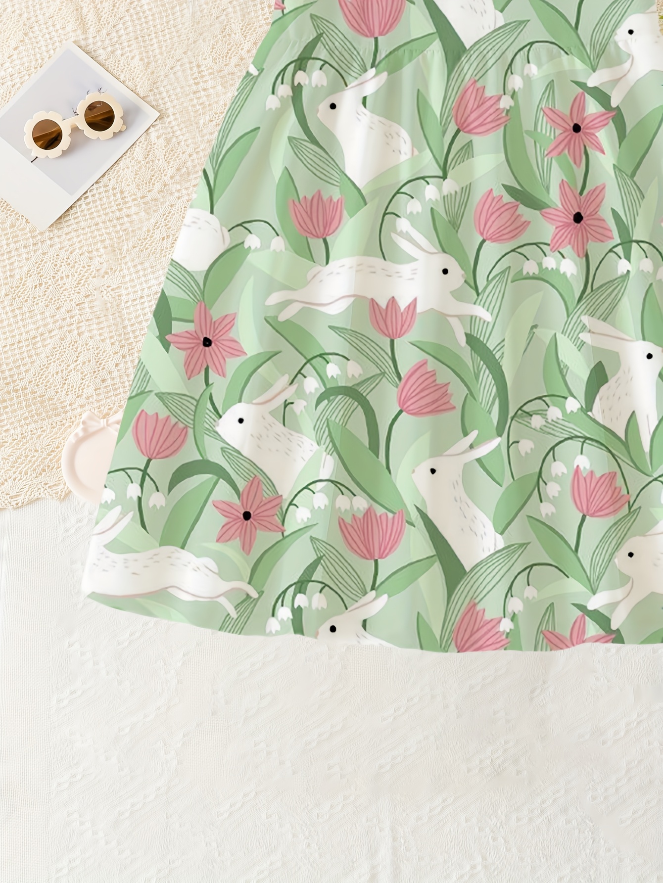 green emerald velvet dress Easter Pink & Purple Bunny Ears Tutu Dog Dress main image 0