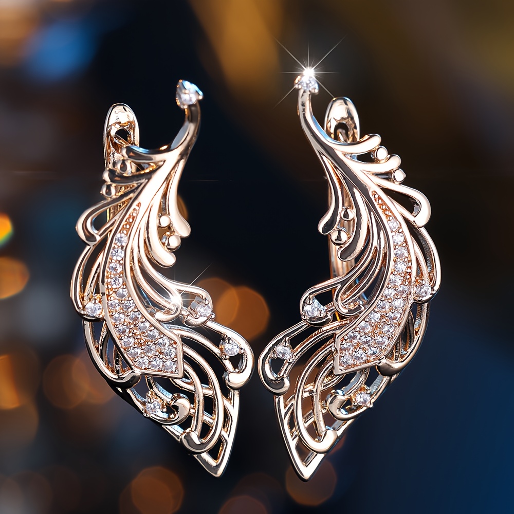 TEMU A Pair Of Stylish And Classic Elegant Earrings, Perfect For Parties, Weddings, And Everyday Wear, Making A