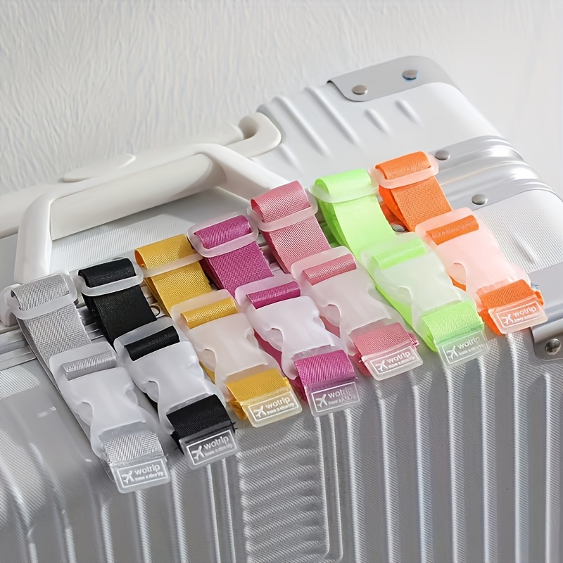 1pc Colorful Nylon Luggage Strap, Adjustable Travel Suitcase Belt with Release Buckle, Easy to Carry, Practical for Car and Outdoor Travel Accessories, Travel Accessorie