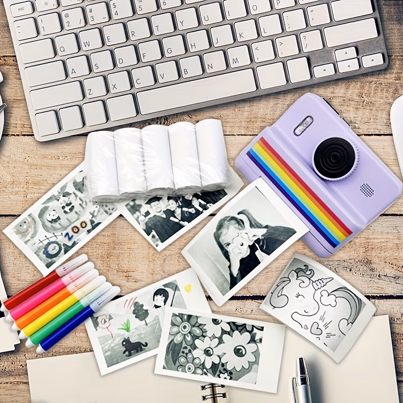 fotocamera instantanea per bambini con selfie e video 1080p - stampante fotografica per ragazzi e ragazze 4+, fotocamera digitale con carta fotografica istantanea, compatibile con iphone/simili (etĆ 4+) Dettagli dell'articolo 7