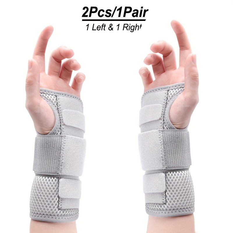 Pair Of Wrist Supports Featuring 3 Adjustable Straps, Suitable For All Genders, Includes 1 For The Left Wrist And Another For The Right