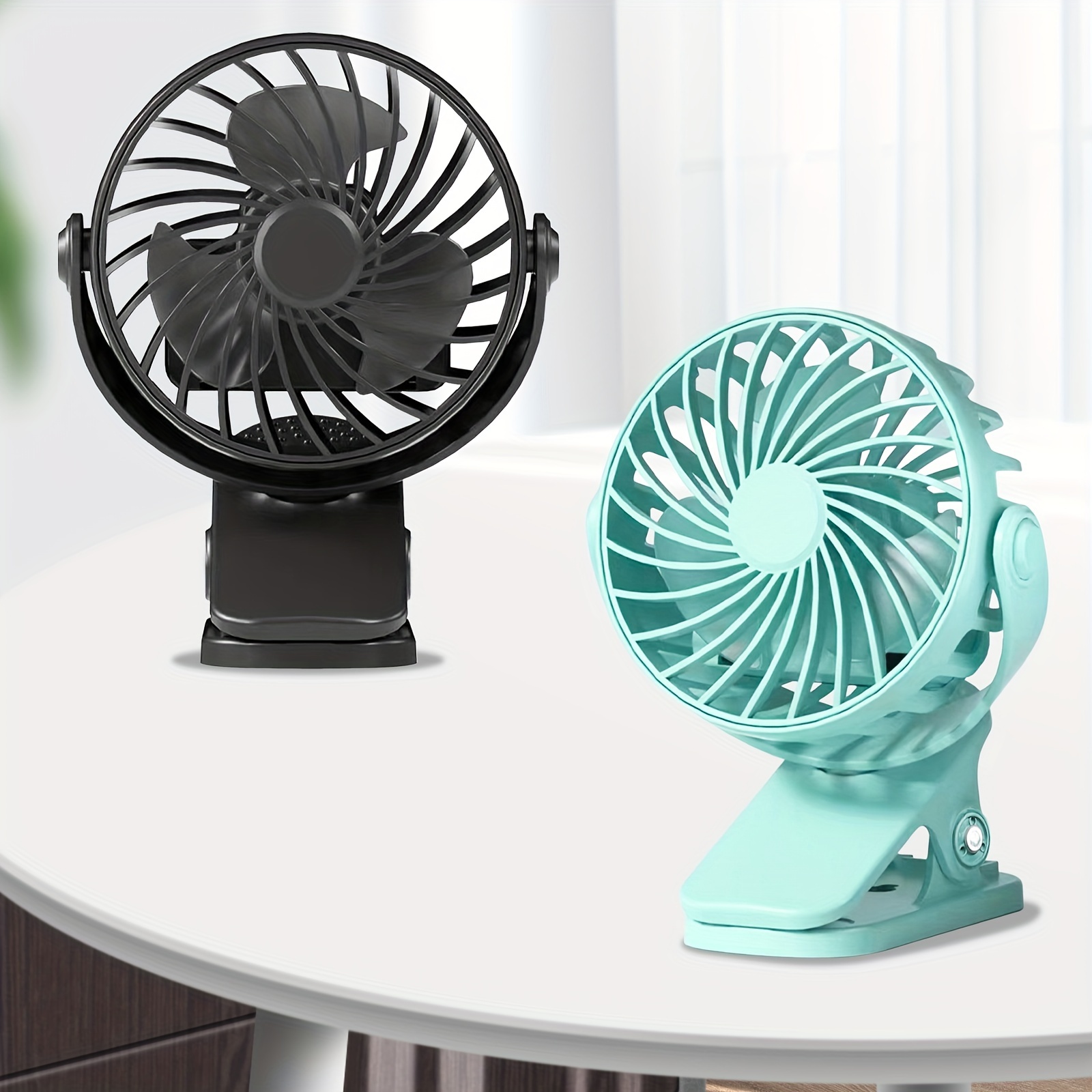 

Mini Usb Fan With Clip, Rechargeable Fan, Silent Shaking Head Fan For Office Desk, Blowing Baby Food Fan