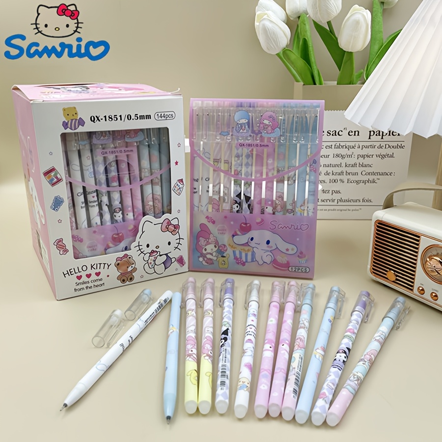 

Sanrio Cute Cartoon Gel, 12 Pens - Fine Tools, Using 0.5mm Quick-drying , Very Suitable For Note-, And Painting, Smooth , Very Suitable For School, Office, Women's Gifts