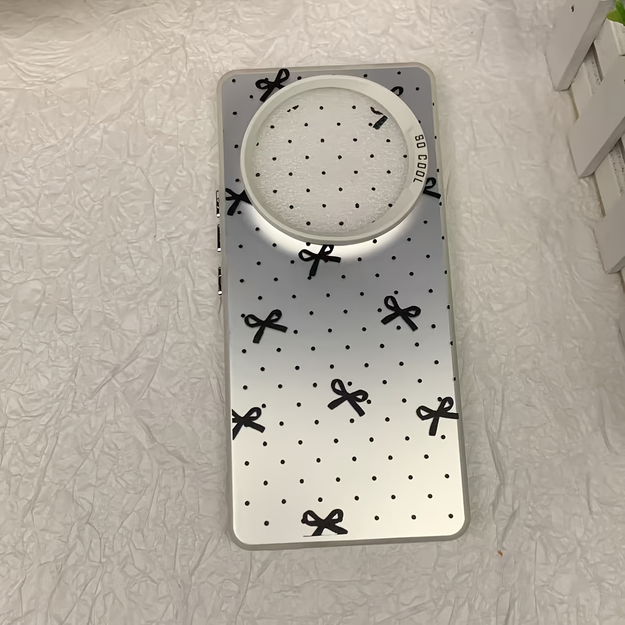 TEMU Phone Case - Polka Dot Bow, Durable And , Suitable Phone Cases, Compatible With Honor 200, 400, 50, 70, 90, Magic 5, X5, 6, 7, 8, 9, 60, And All