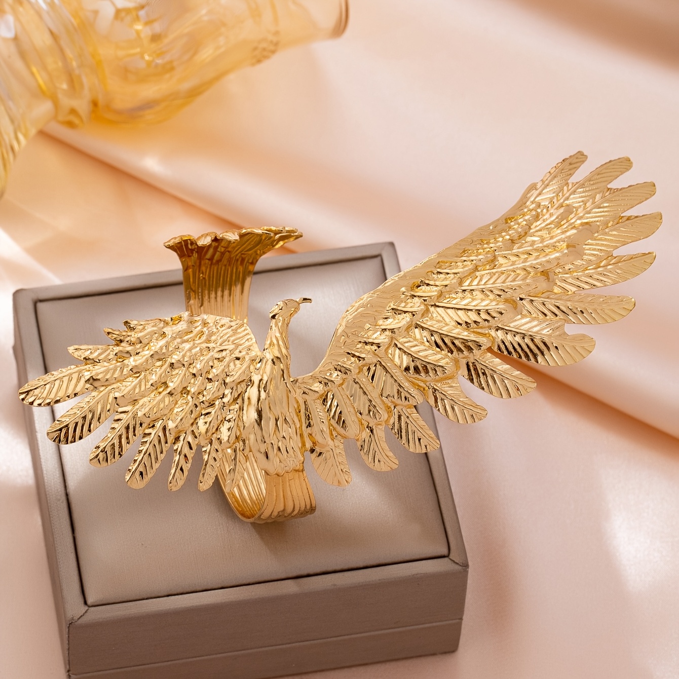 TEMU Bracciale da 1 pezzo con ala reale per donna - Bracciale , lusso vintage per feste, uso e speciali, elegante pezzo d' con dalle ali spiegate