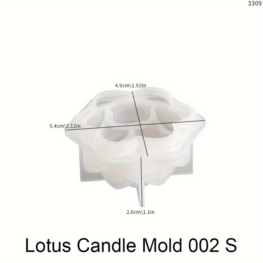 Lotus Candle Silicone Mold Flower Soap Fragrance Ornaments Decor Valentine's Day Gift Handmade Plaster Mold Candles Silicone Mold
