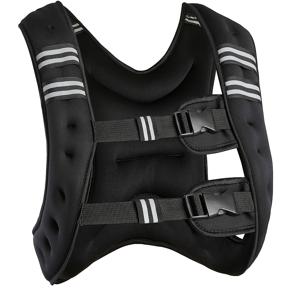 Adjustable 10kg Weighted Vest, Suitable For Men's And Women's Strength Training And Fitness Training - Black