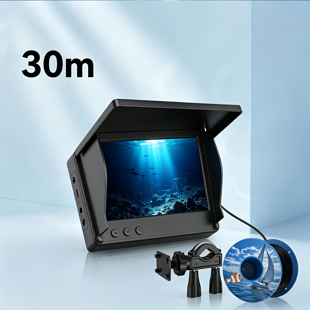 Image of Underwater Fishing Camera 1080p Hd, Portable Fish Finder With 4.3" Lcd Display & Infrared Night , 5000mah Large Capacity Battery, 18.5wh, Fishing Camera For Boat Kayak Fishing