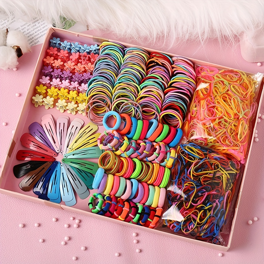 

Dopamine Rainbow Hair Accessories Set For Men, Women, Girls – Polyester Assorted Elastic Hair Bands And Hair Clips Combo – Ideal For All Seasons & Gift Giving (130/240/500/780 Pieces Available)