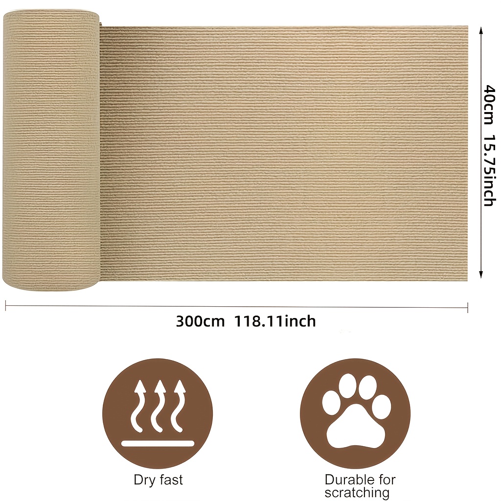 TEMU Cat Scratching Post Cat Scratching Mat Self Adhesive Polyester Material - Pack Versatile And Durable Cat Scratching Board, Interactive Pet Cat