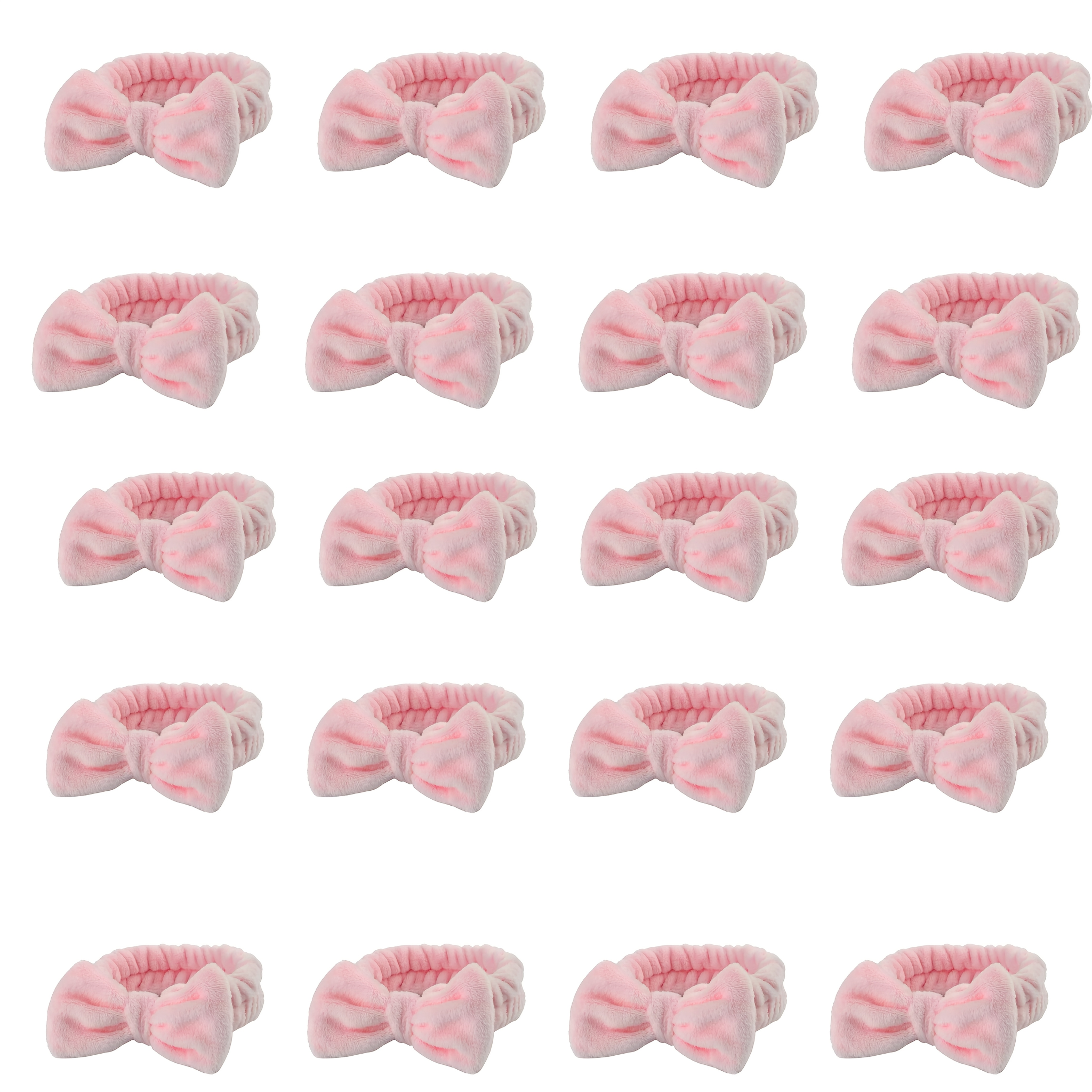 10 20pcs of womens spa headbands made of coral fleece featuring an elastic bow for face washing and makeup perfect as bridesmaid gifts or christmas presents