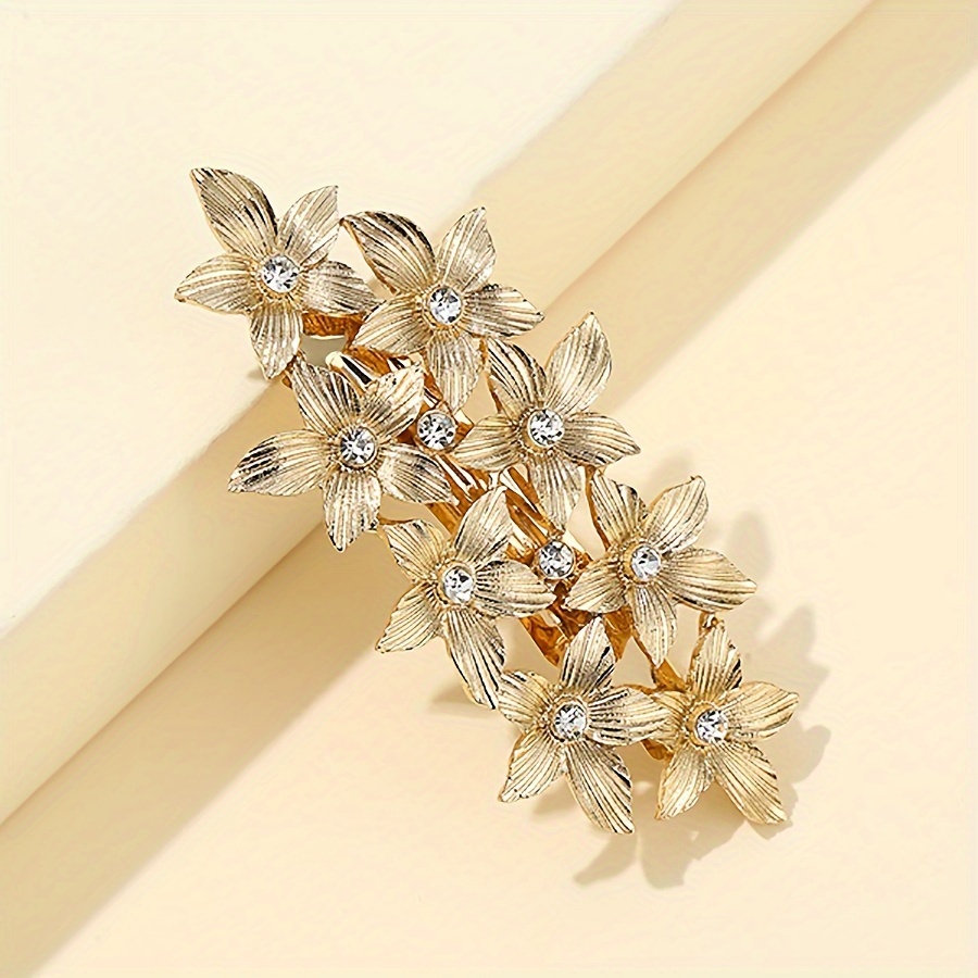 rhinestones flower hair clip boho vintage style hair comb Temu