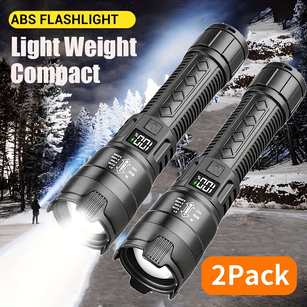 

2pack Display Strong Led Flashlight Telescopic Flashlight Household Outdoor Portable Flashlight