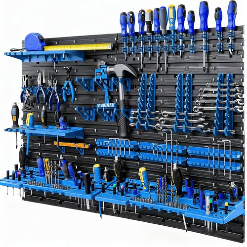 heavy duty garage workshop tool organizer with large tool rack screw and storage wrench and screwdriver holders heavy duty plastic construction 15 minute assembly ideal gift for mechanics enthusiasts and fathers space saving garage