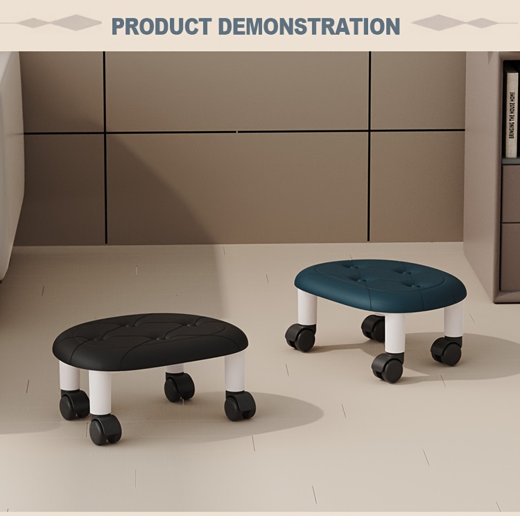 a plastic shoe changing stool with wheels suitable for   deliveries and cleaning Product details 4