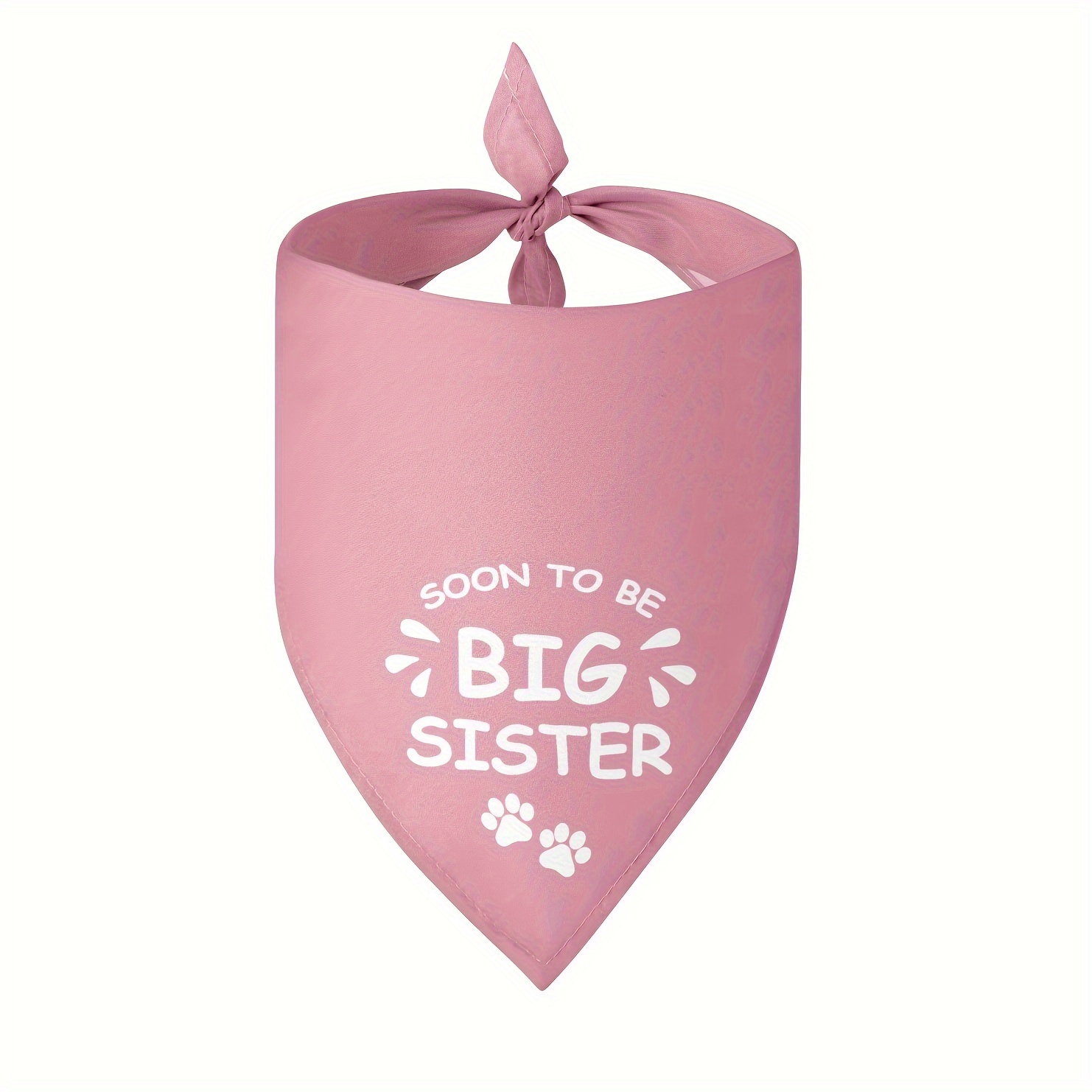 TEMU 1pc Dog Bandanas"big Sister"saliva Towel,fashion Decorations Single-sided Printing Processwashable Adjustable Pet Scarf Soft Pet Scarves With Suitable For Small, Medium Sized Dogs And Cats