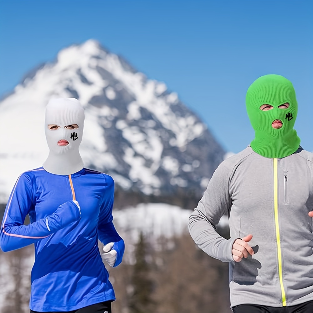 Mlqidk 3-Hole Knitted Full Face Ski Mask, Winter Balaclava For Adults