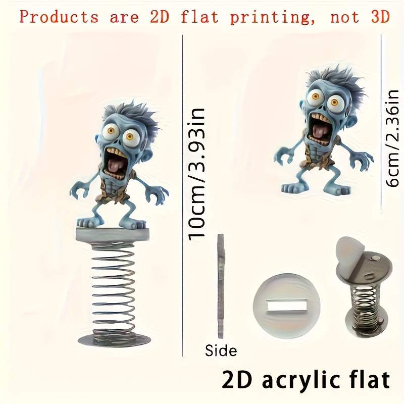 Image of 2d Flat A Surprise Car Decoration - Spring Rocking Ornament, Suitable For Vehicles, Office Desks And Bicycle Decorations | Ideal Gift For Easter, Carnival, , Thanksgiving