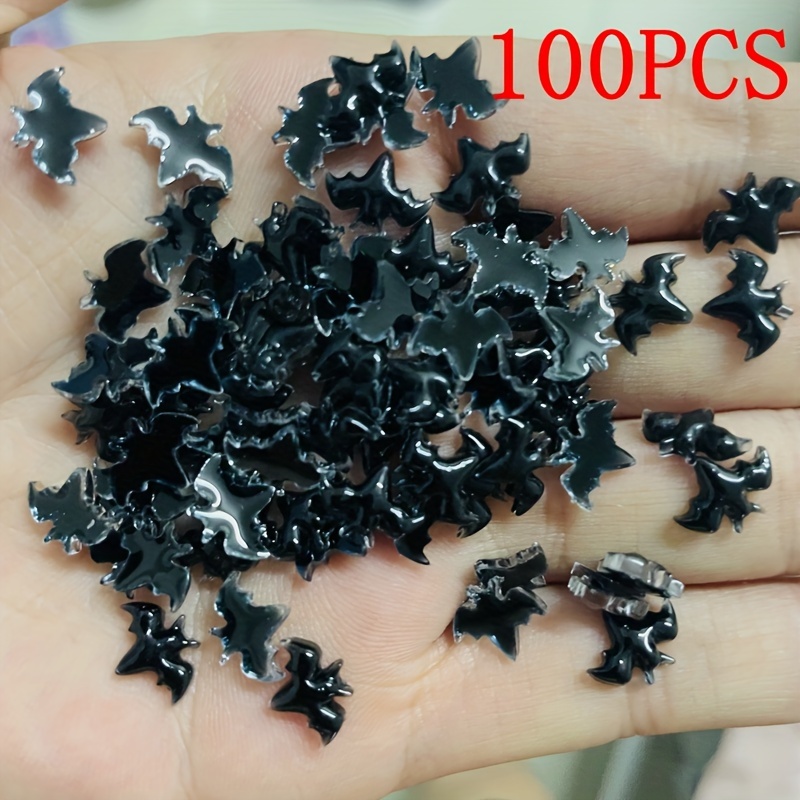 30/100pcs Gothic Halloween Resin Charms - Flat Back Art Accessories For Scrapbooking, Jewelry Crafts & Diy Decorations, Halloween Decorations | Gothic Style Charms | Detailed Design
