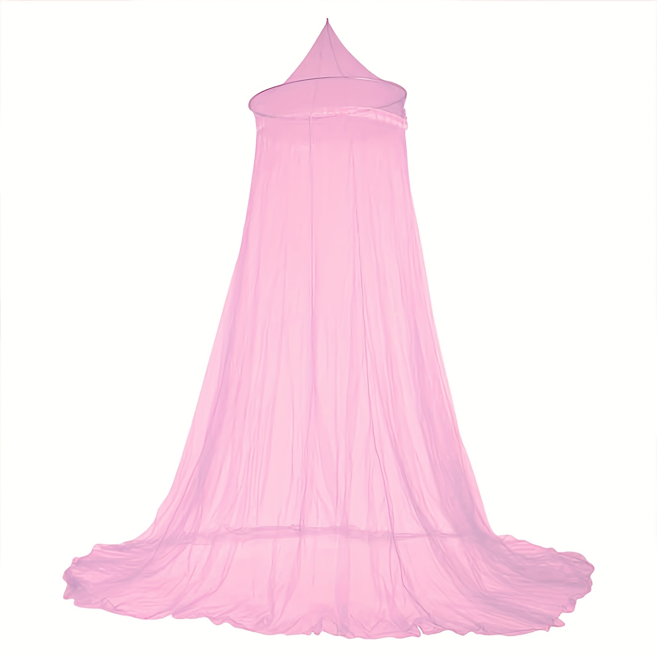 Image of 1pc, Dome Net For Bedroom, Lace Top And Door, Bed Canopy, Suitable For Single, Double, And Queen Beds, Bedroom Decor