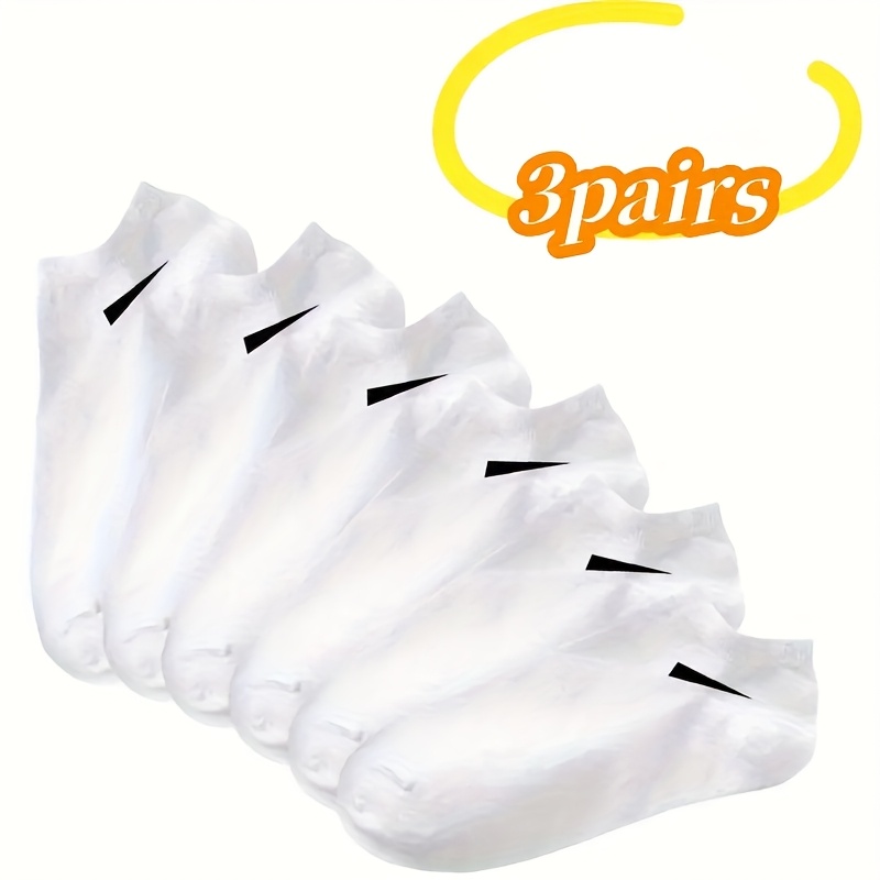 3 Pairs/6 Pairs Of Women's Socks Men's Socks Black White Gray Easy Versatile Solid Short Socks Fashionable Versatile Sports Invisible Boat Socks - Quick-drying, Sweat-resistant