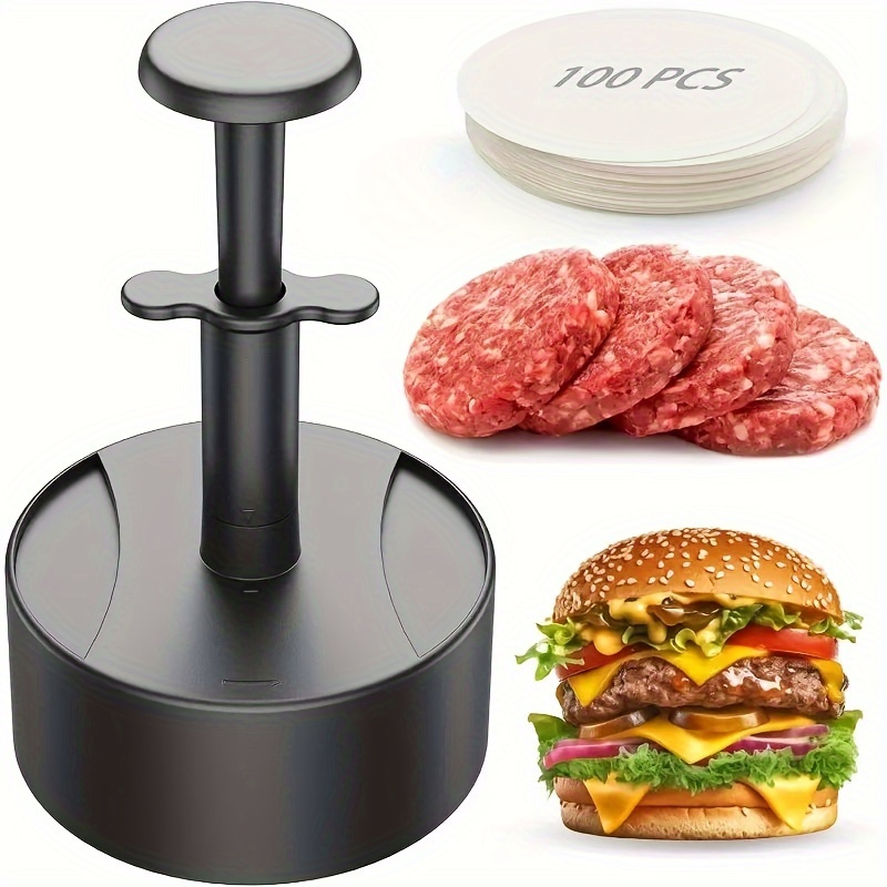 

Ultimate Burger Maker Kit - 4.05" Non-stick Patty Press For Perfect Beef & Veggie Burgers, Bbq Must-have