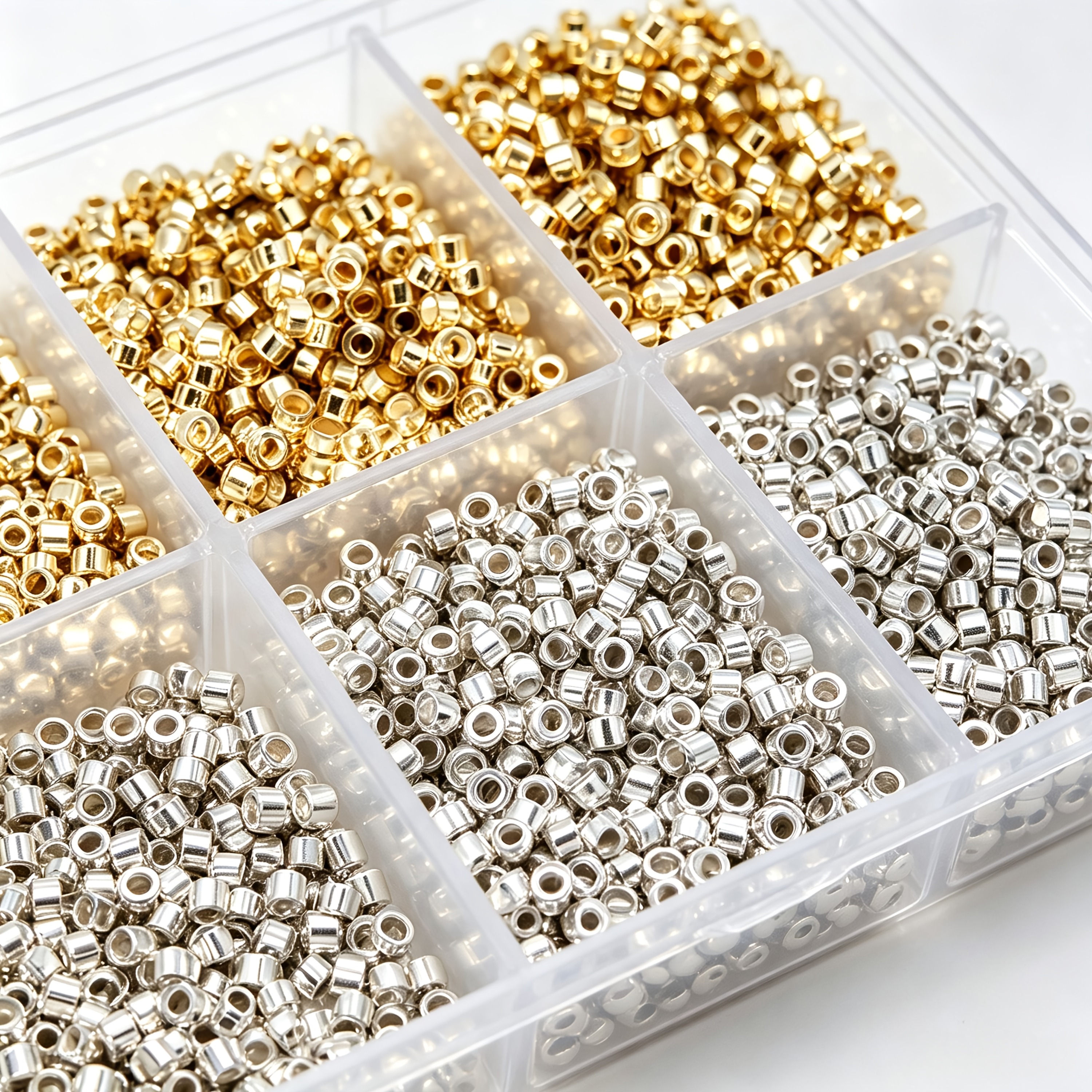TEMU 2420pcs Perles de verre uniformes de 2,5 mm - Kit de perles - Art, artisanat et couture > Perles pour bijoux, fournitures de bijouterie > Perles