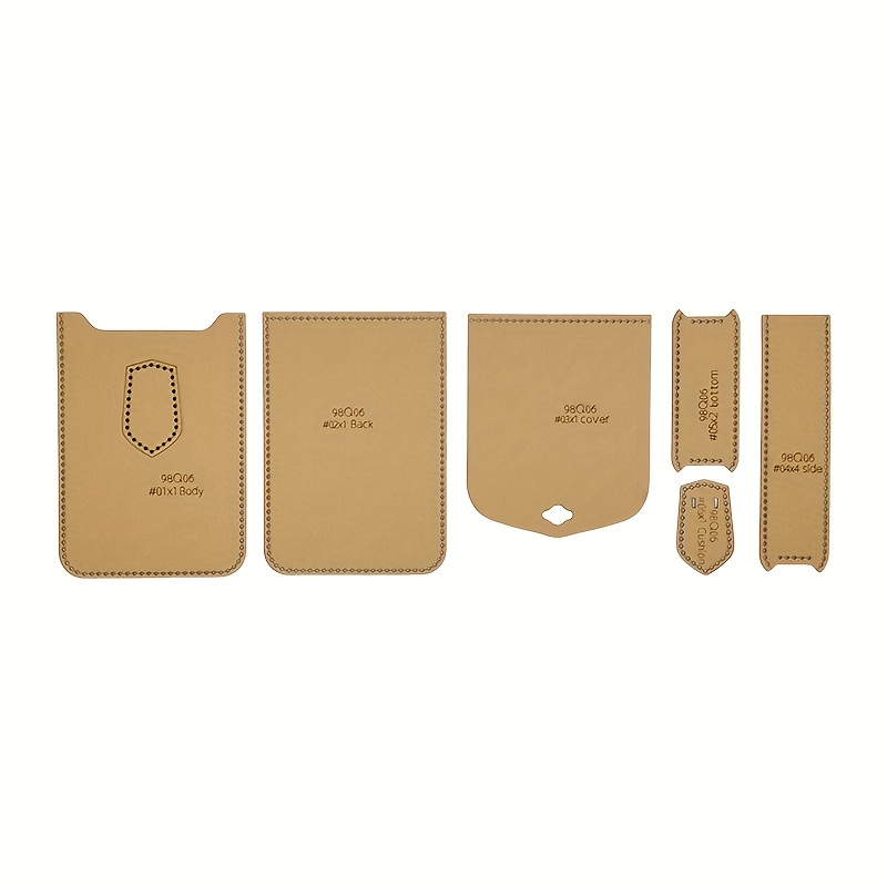 E-shop 6 Stück Handy Tasche Schulter Crossbody Tasche Basteln Vorlage Tasche Nähmuster Handgefertigte Lederplatte Form Leder Werkzeuge Ergänzungen,