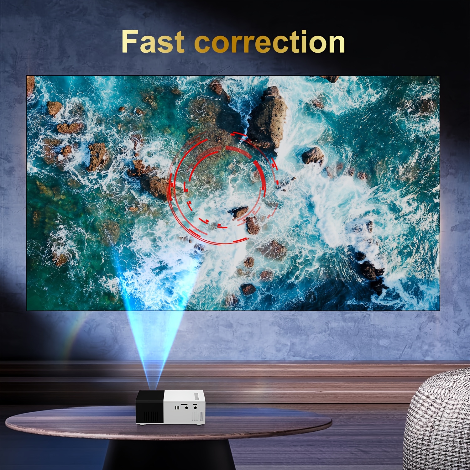 zrztm mini projector portable projector compatible with computer mobile speaker tv stick devices built in speaker great for birthday holiday gifts lasts up to 30000 hours office projector details 3