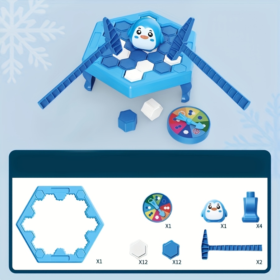 TEMU 1 juego de juguete de escritorio de rescate de , un juego interactivo en el que evitas que se caigan de la superficie de hielo, un juguete de