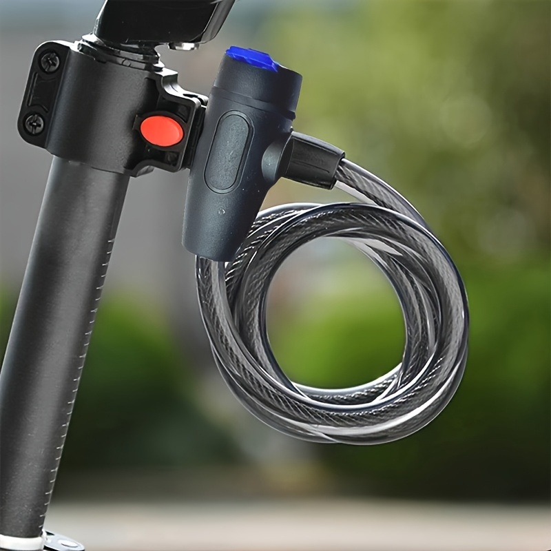 bike lock set heavy-duty chain with flexible cable for theft