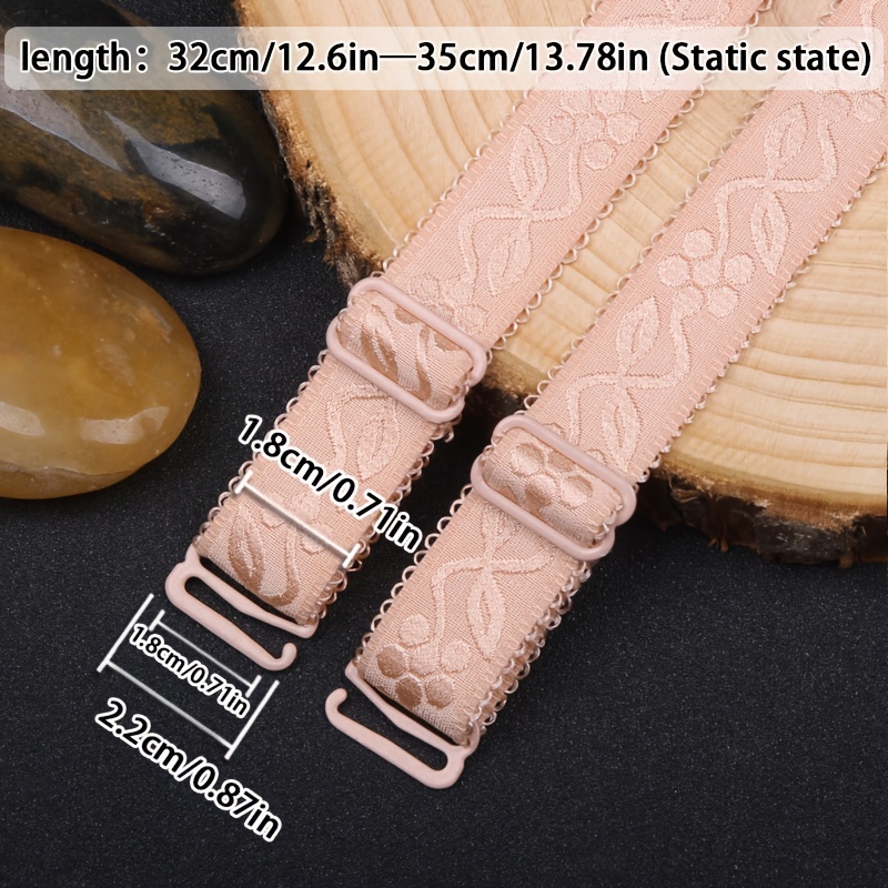 Embroidered Shoulder Straps, Extended & Widened Elastic Underwear Straps, Women's Lingerie & Underwear Accessories