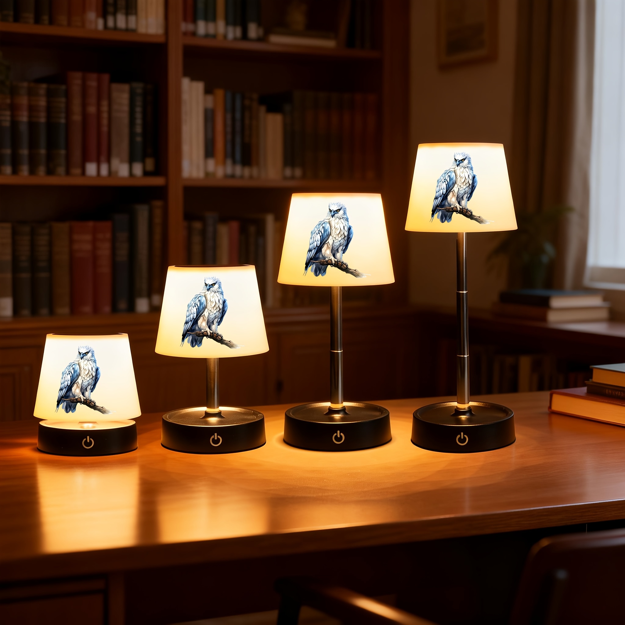Noble Eagle Animal Pattern Desk Lamp, Rechargeable & Dimmable