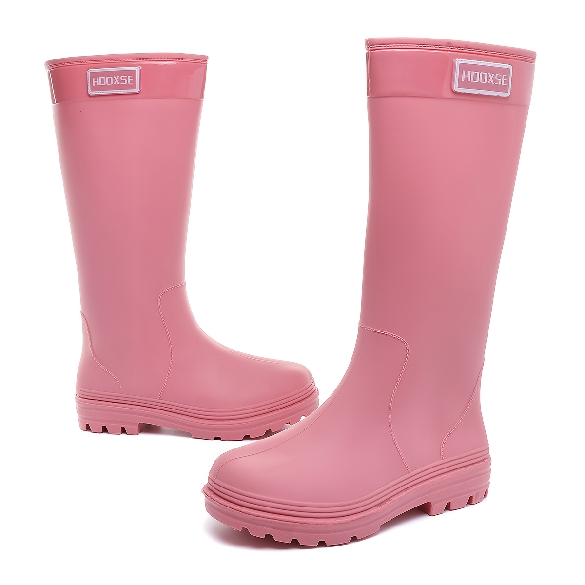 TEMU Hdoxse Women's Shoes New High Rain Boots Women's Thick-soled Outdoor Hiking Waterfall Non-slip Rain Boots Fashion Versatile Women's Boots