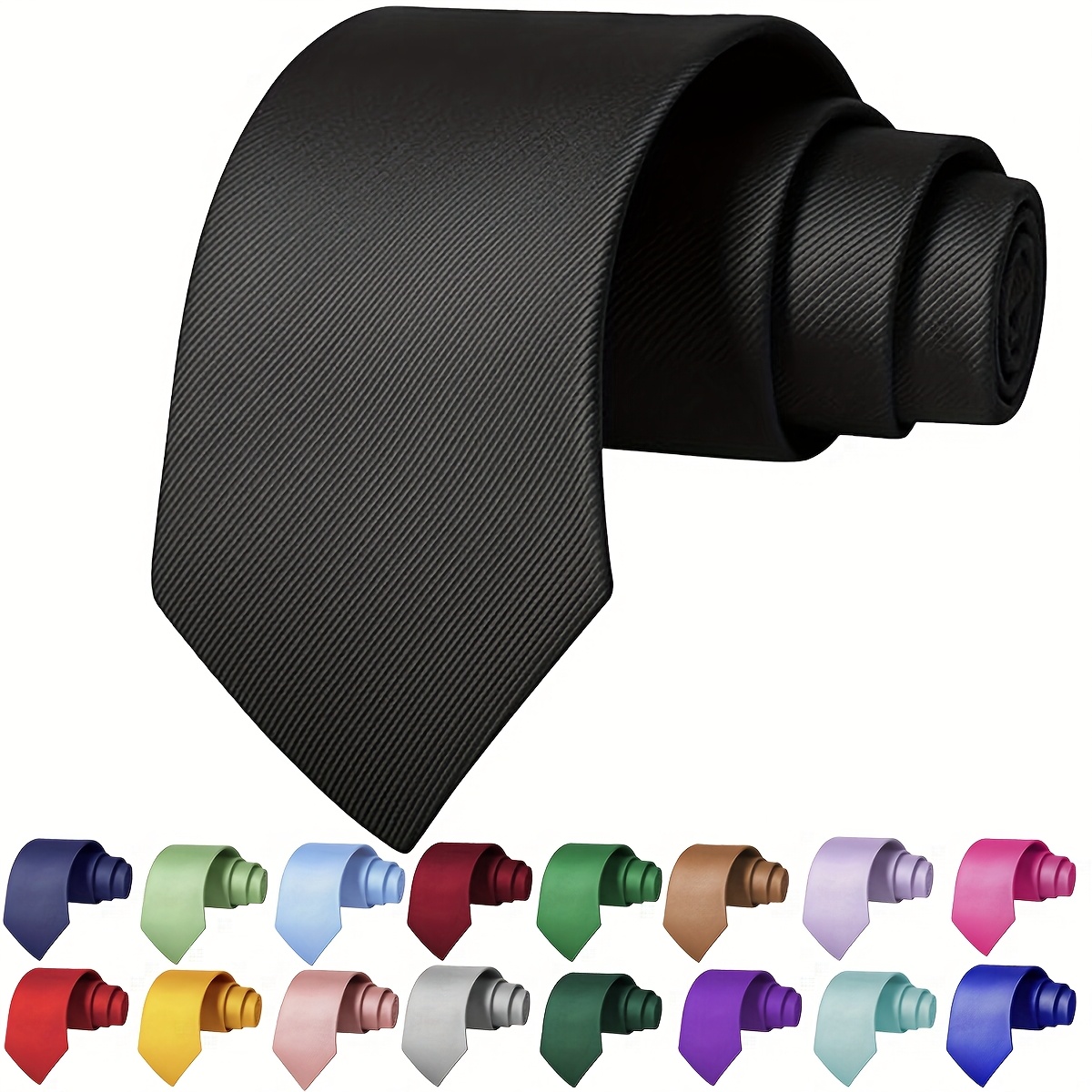 mens black textured tie versatile solid business tie for   woven fabric stylish   classic tie design woven texture 0