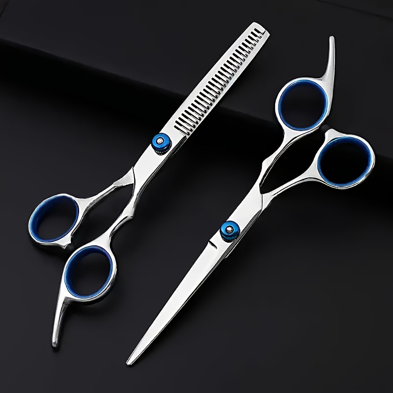 

2pcs Shears Set, Unisex Adult Thinning , Steel, For Relaxed-textured , & Styling , Unscented