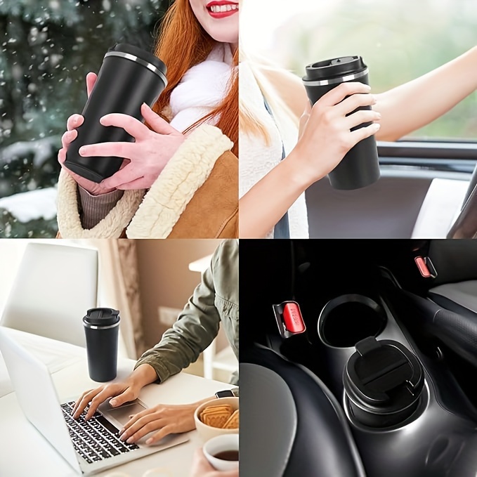   17oz нержавеющая сталь изолированная кофейная кружка с умным дисплеем температуры вакуум для горячих и холодных напитков портативная дорожная кружка для использования на открытом воздухе детали 5