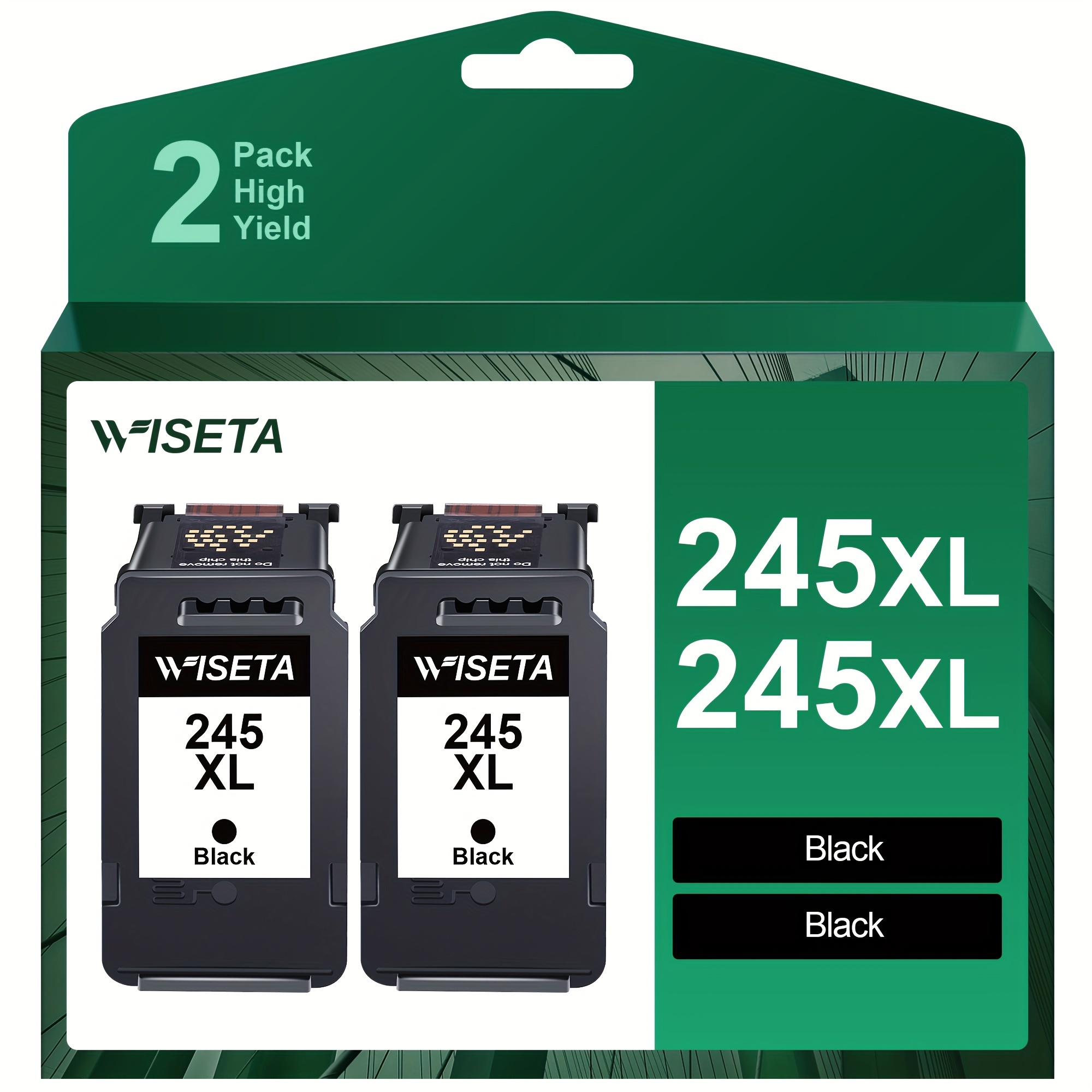 

Wiseta Compatible Ink Cartridge Replacement For 245xl 246xl (2 Black)