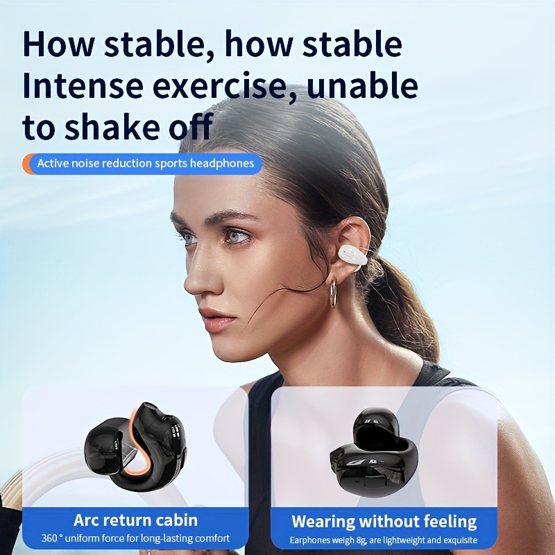 New Wireless Earbuds Non in ear Open ear Clip Headphones Temu